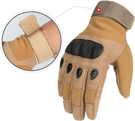 Tactical Military Survival Gloves XL Wrist Knuckle Protection – Khaki 35p-14456_k