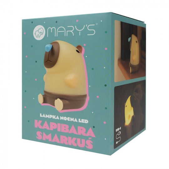 Mary's Παιδικό Διακοσμητικό Φωτιστικό με Εναλλαγές Χρωματισμών Καφέ 12x9.8x9.6εκ.