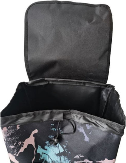 Stoff Einkaufswagen Klappbar Schwarz 34x28x96cm