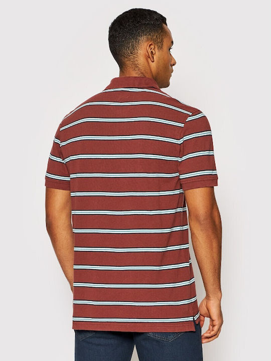 Polo Short Sleeve Blouse Burgundy