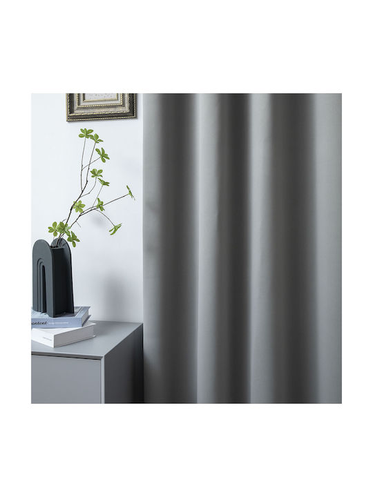 Beauty Home Blackout Curtain with Grommet Art 8400 Gray 140x270cm