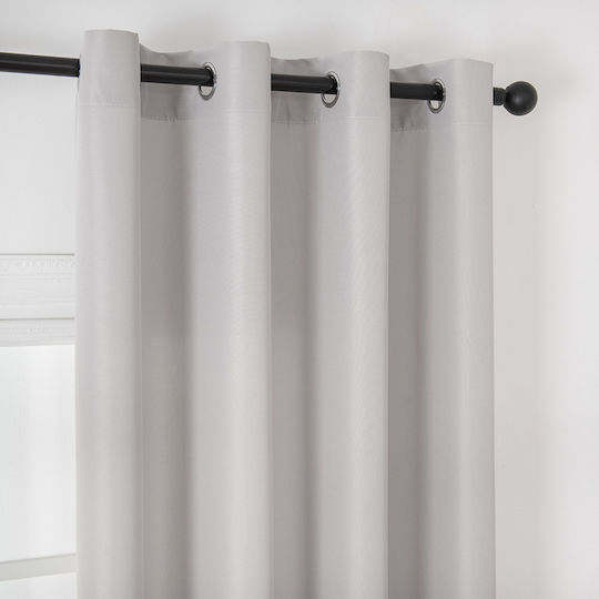 Beauty Home Curtain with Grommet Art 8443 Gray 140x270cm