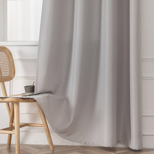 Beauty Home Curtain with Grommet Art 8443 Gray 140x270cm