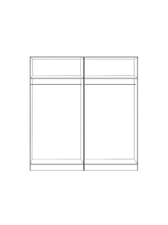 Vier Türen Kleiderschrank Zebrano 160x42x181cm