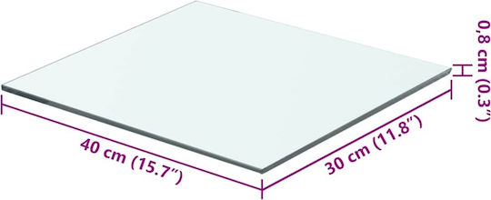 Transparent Wall Shelf 40x30x0.8cm