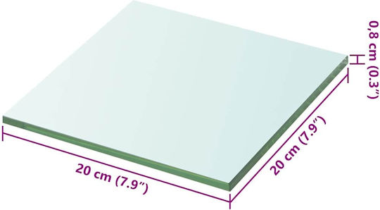 Стенни Рафт Прозрачен (2 Бр.) 20x20x0.8см