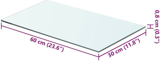 Ράφι Διάφανο 60x30x0.8εκ.