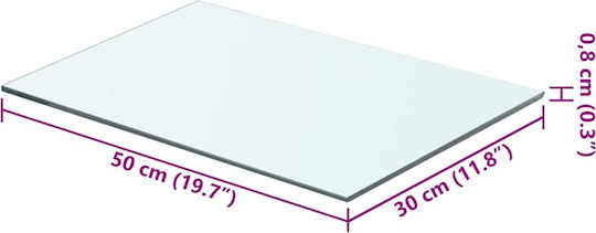 Wandregale Transparent (2Stücke) 50x30x0.8cm