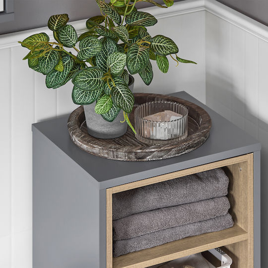 SoBuy Badezimmerschrank B35xT30xH105cm Gray