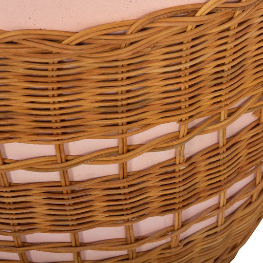 Round Side Table Fiber Pink Natural 44.5x44.5x45 cm