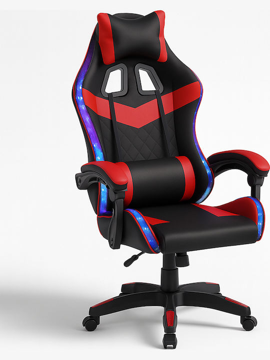 Shally Dogan Καρέκλα Gaming Δερματίνης με RGB Φωτισμό Κόκκινη