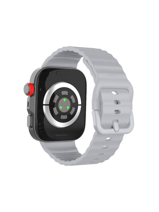 Кайш Wave Texture Solid Color Силиконов Huawei Watch Fit 3 4 4 Pro Светлосив