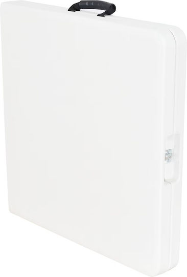 Plastic Masa Catering pentru spații exterioare Pliabil cu schelet metalic Alb 123x61x74buc