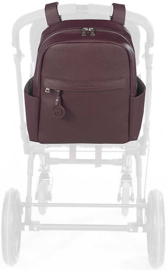 Pasito a Pasito Diaper Bag London Burgundy 35x38x16cm.