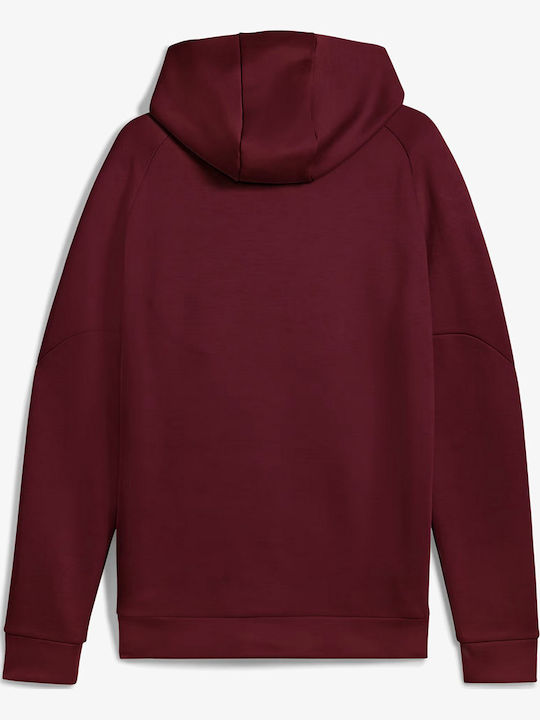 Sweatshirt with Hood Burgundy