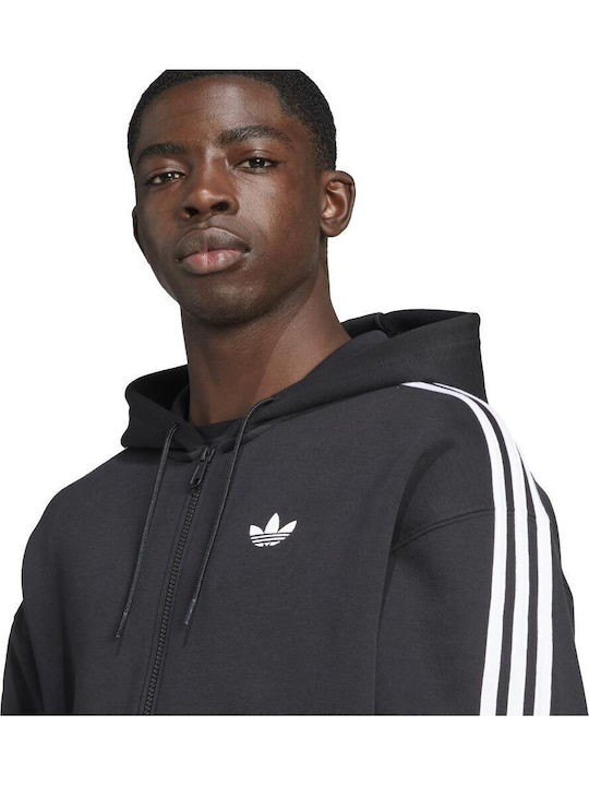 Full-zip Sweatshirt with Hood Black