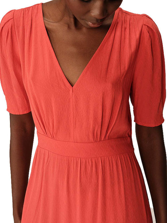 Summer Midi Dress in Terracotta and Ceramide