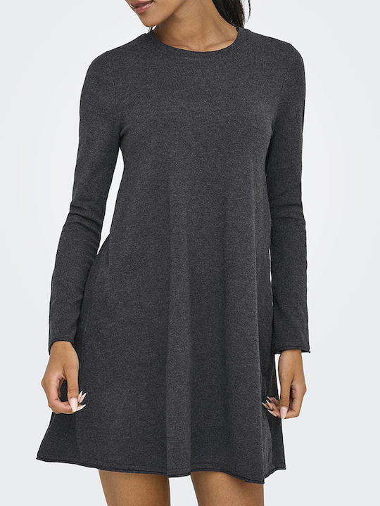 Life Mini Dress Dark Grey Melange