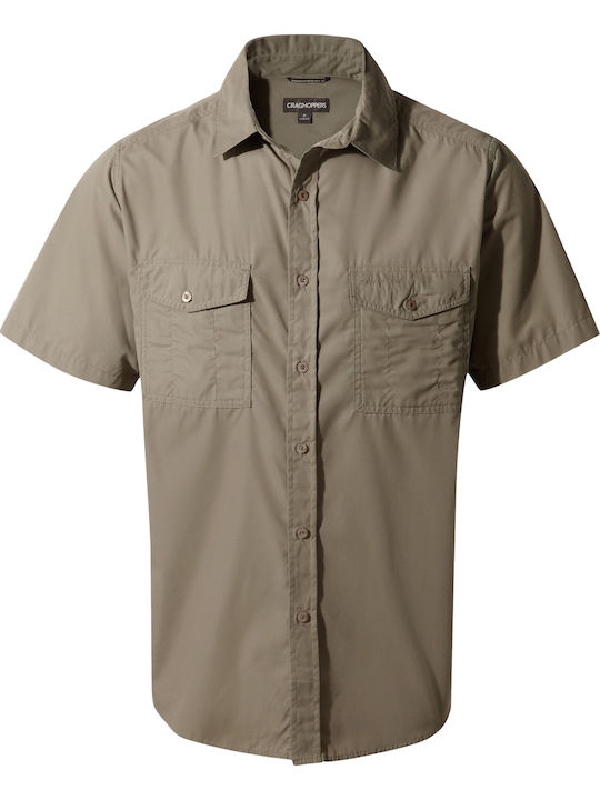 Short-sleeved Shirt Beige