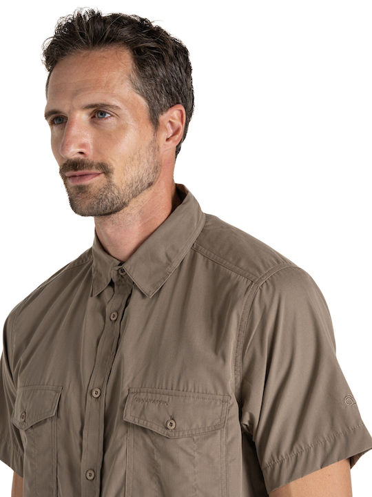 Short-sleeved Shirt Beige