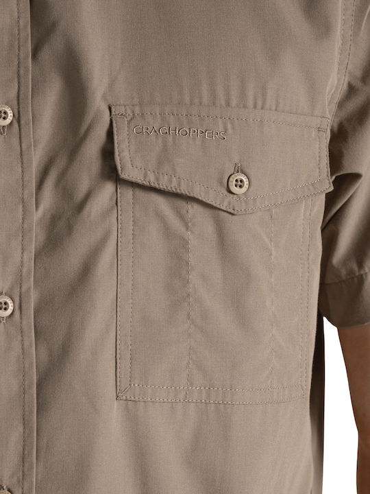 Short-sleeved Shirt Beige