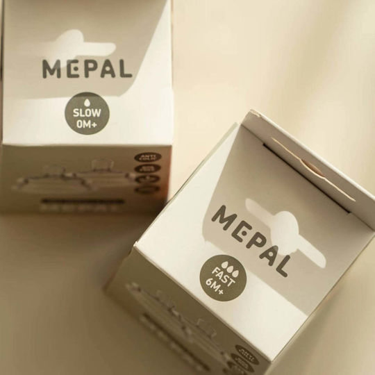 Mepal Silicone Bottle Teats Medium Flow for 3+ Months 2 Pieces