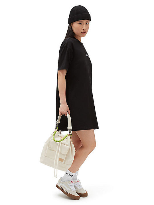 Center V Summer Mini Athletic T-Shirt Short Sleeve Black Dress