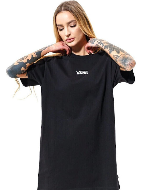 Center V Summer Mini Athletic T-Shirt Short Sleeve Black Dress
