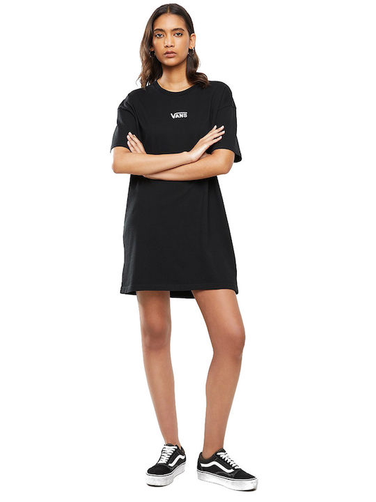 Center V Summer Mini Athletic T-Shirt Short Sleeve Black Dress