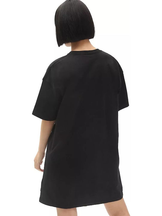 Center V Summer Mini Athletic T-Shirt Short Sleeve Black Dress