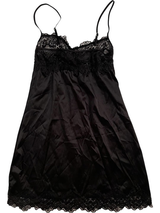 Leilieve Sommer Damen Nachthemd Black