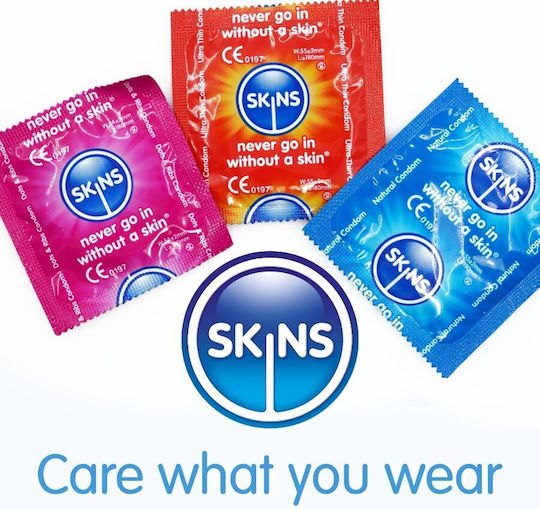 Skins Skins Premium Condoms 4pcs Thin for Natural Feeling with Ridges Natural