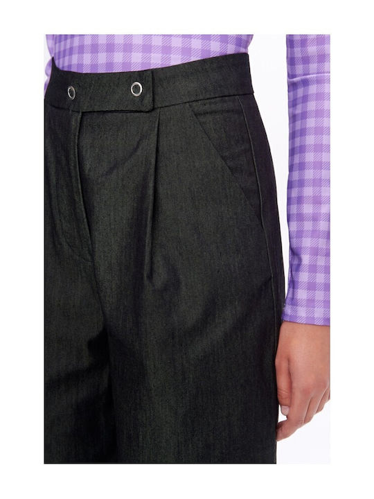 Damen Stoff Hose Schwarz