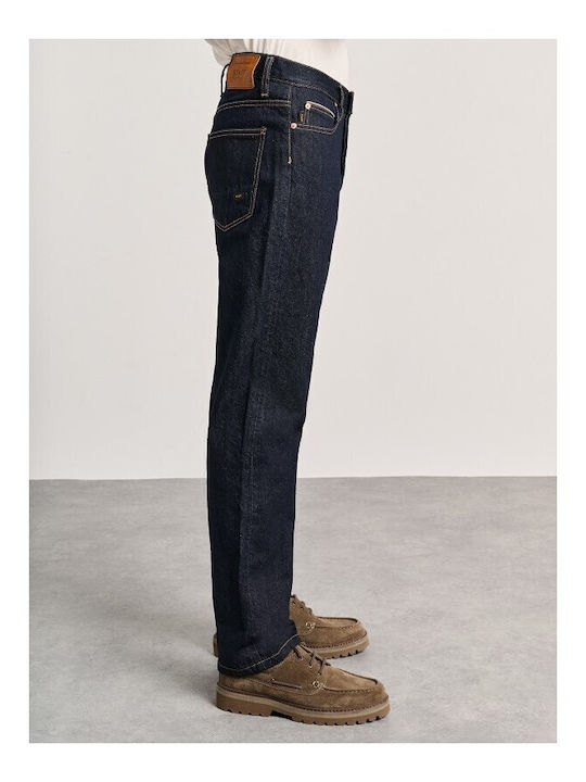 Martin Men's Jeans Pants with Relaxed Straight Fit Blue