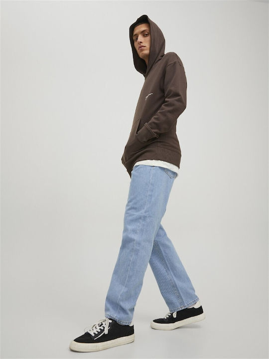 Men's Elastic Jeans Pants with Loose Fit Blue
