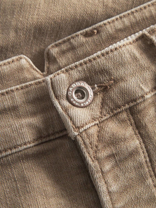 Alex Men's Jeans Pants with Regular Tapered Fit Beige