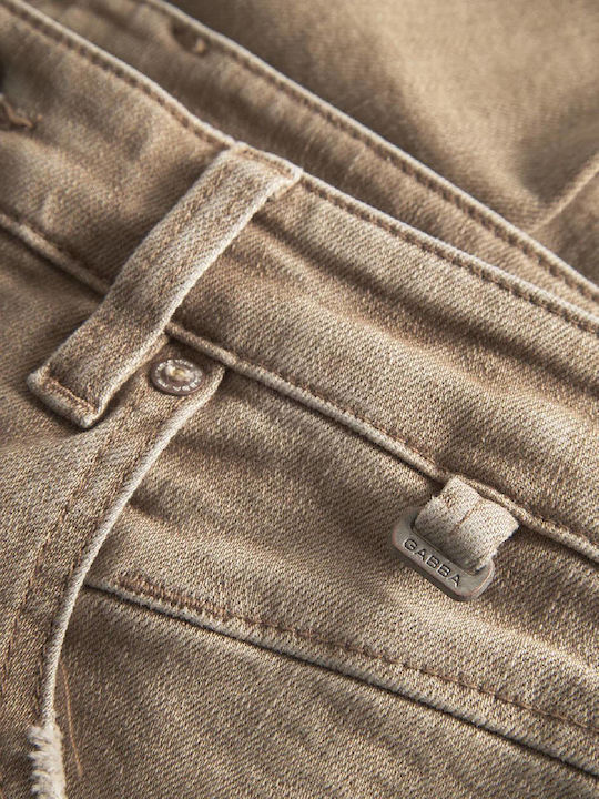Alex Men's Jeans Pants with Regular Tapered Fit Beige