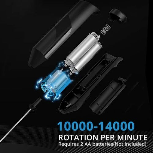 Kaffeefrother Hand-Batterie Schwarz