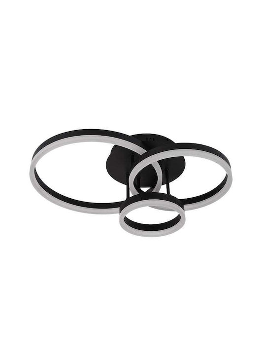 Lightex Caterina Ceiling Mount Light Black with Integrated LED and Remote Control