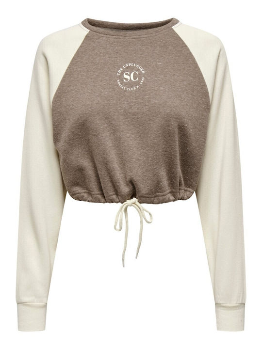 Cropped Women's Sweatshirt Brown