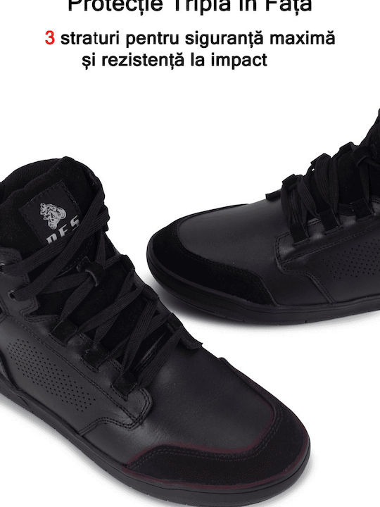 Cizme Moto Urban Pes City Guard Respirabile Rezistente la Impact din Piele Perforată