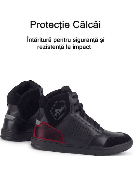 Cizme Moto Urban Pes City Guard Respirabile Rezistente la Impact din Piele Perforată