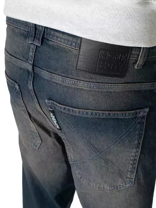 X-tra Trousers in Baggy Line Dirty Blue