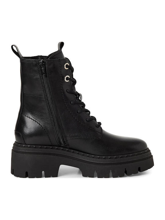 Leather Women's Ankle Boots Black