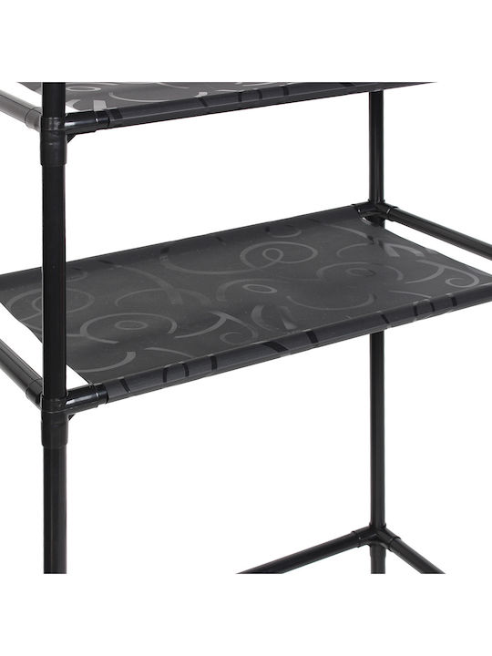 Keskor Floor Bathroom Shelf Metallic 47x25x152cm Black