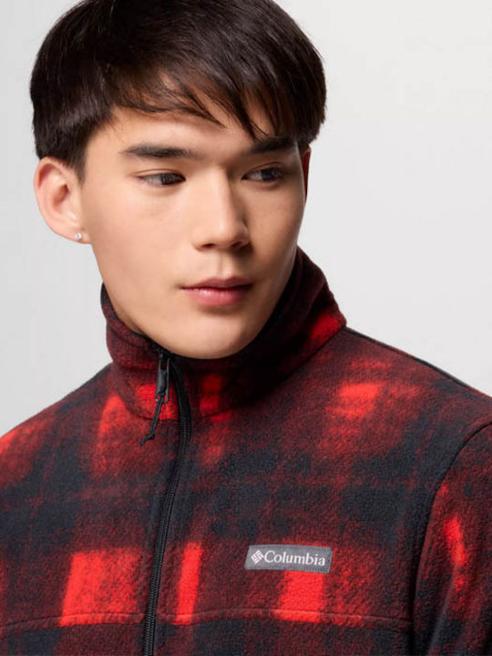 Steens Mountain Men's Fleece Cardigan Red