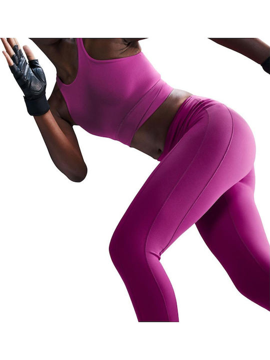 One Women's Cropped Training Legging High Waisted Dri-Fit Fuchsia