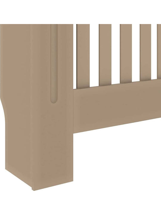 vidaXL Brown Particleboard Radiator Cover 78x19x81.5cm 2 Pieces
