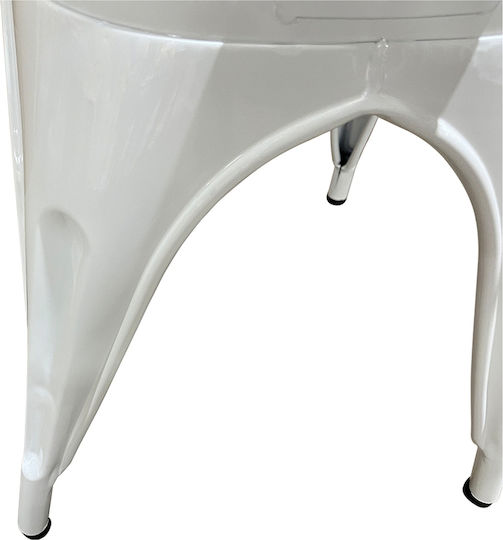 Outdoor-Stuhl Metallisch White 44x49x84εκ.