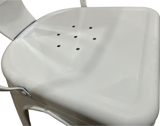 Outdoor-Stuhl Metallisch White 44x49x84εκ.